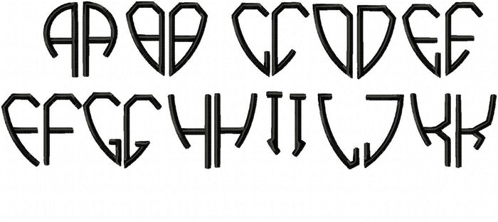 2 letter monogram a to k