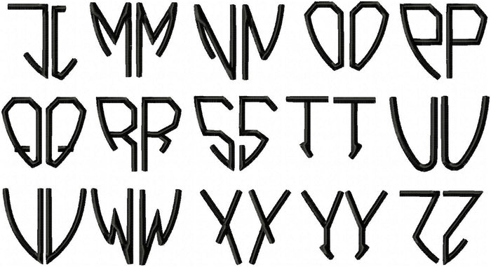 2 lettr monogram j-z