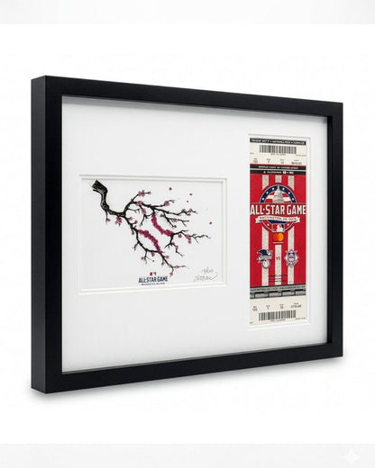 2018 MLB All-Star Game Sketch Art Print Framed with Ticket