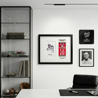 2018 MLB All-Star Game Sketch Art Print Framed with Ticket