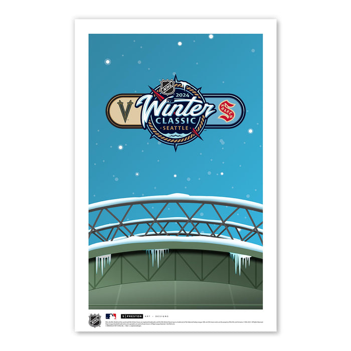 2024 NHL Winter Classic Minimalist T-Mobile Park Limited Edition Art Prints