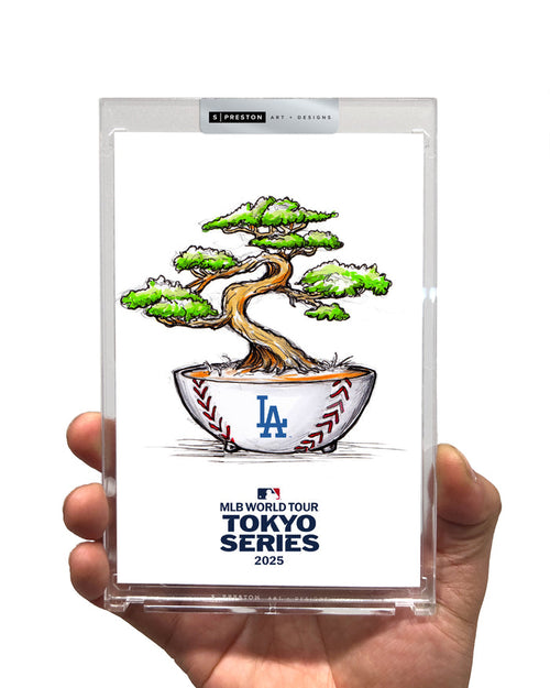 2025 MLB Tokyo Series Sketch Limited Edition Art Slab - Dodgers