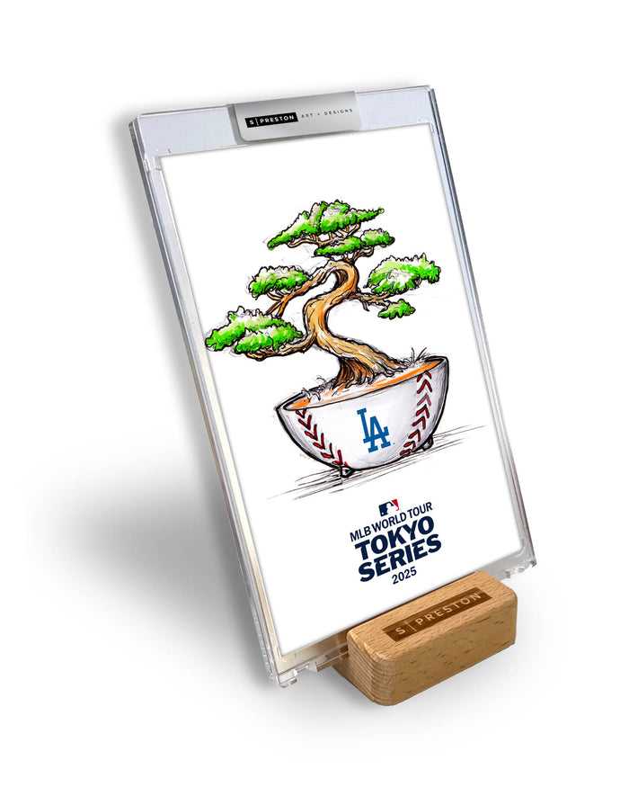 2025 MLB Tokyo Series Sketch Limited Edition Art Slab - Dodgers
