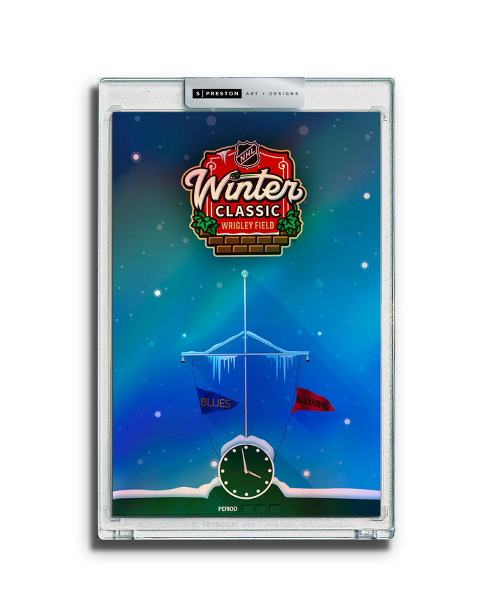 2025 NHL Winter Classic Minimalist Limited Edition Art Slab
