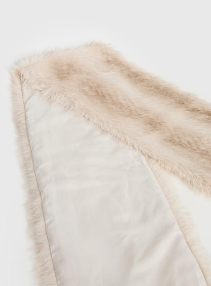 Freeze Fluffy Scarf Beige