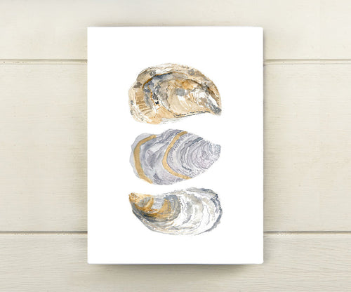 3 Oyster Shells Card
