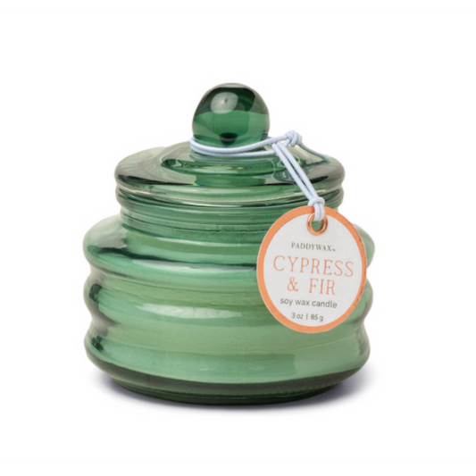 3 oz Green Glass Candle | Cypress + Fir
