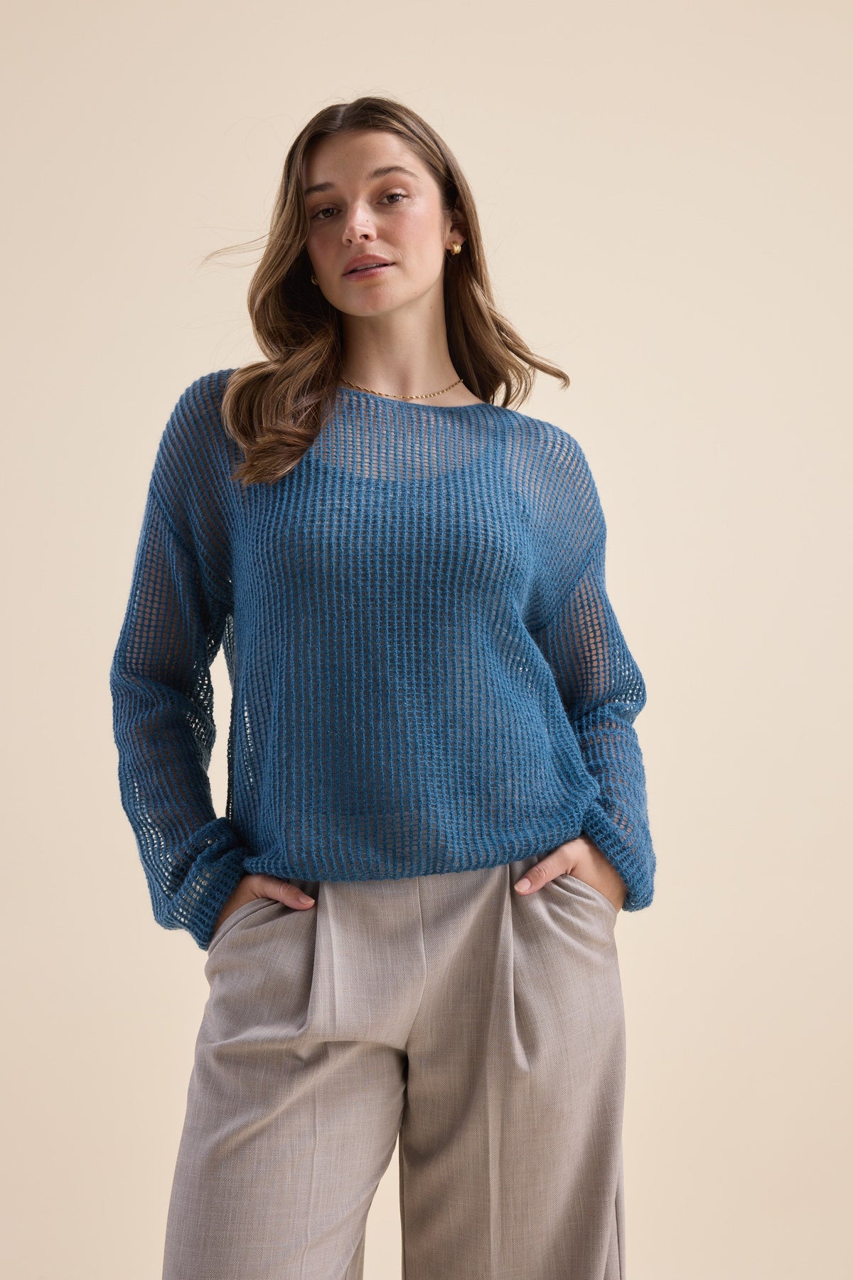 Aubrie Knit Detail Sweater