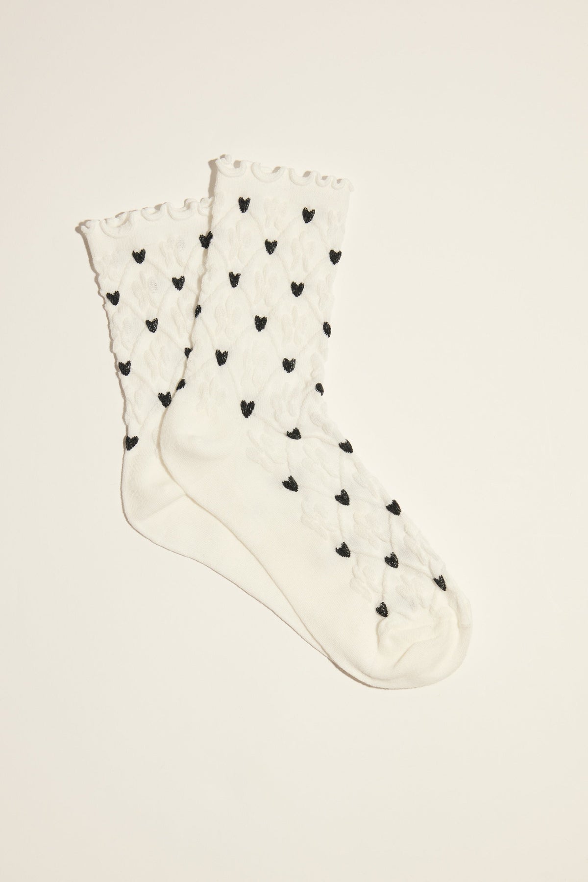Saskia Heart Crew Socks