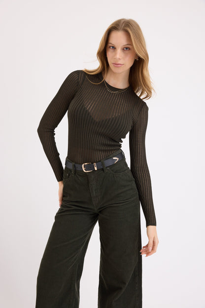 Lola Ladder Knit Layering Top
