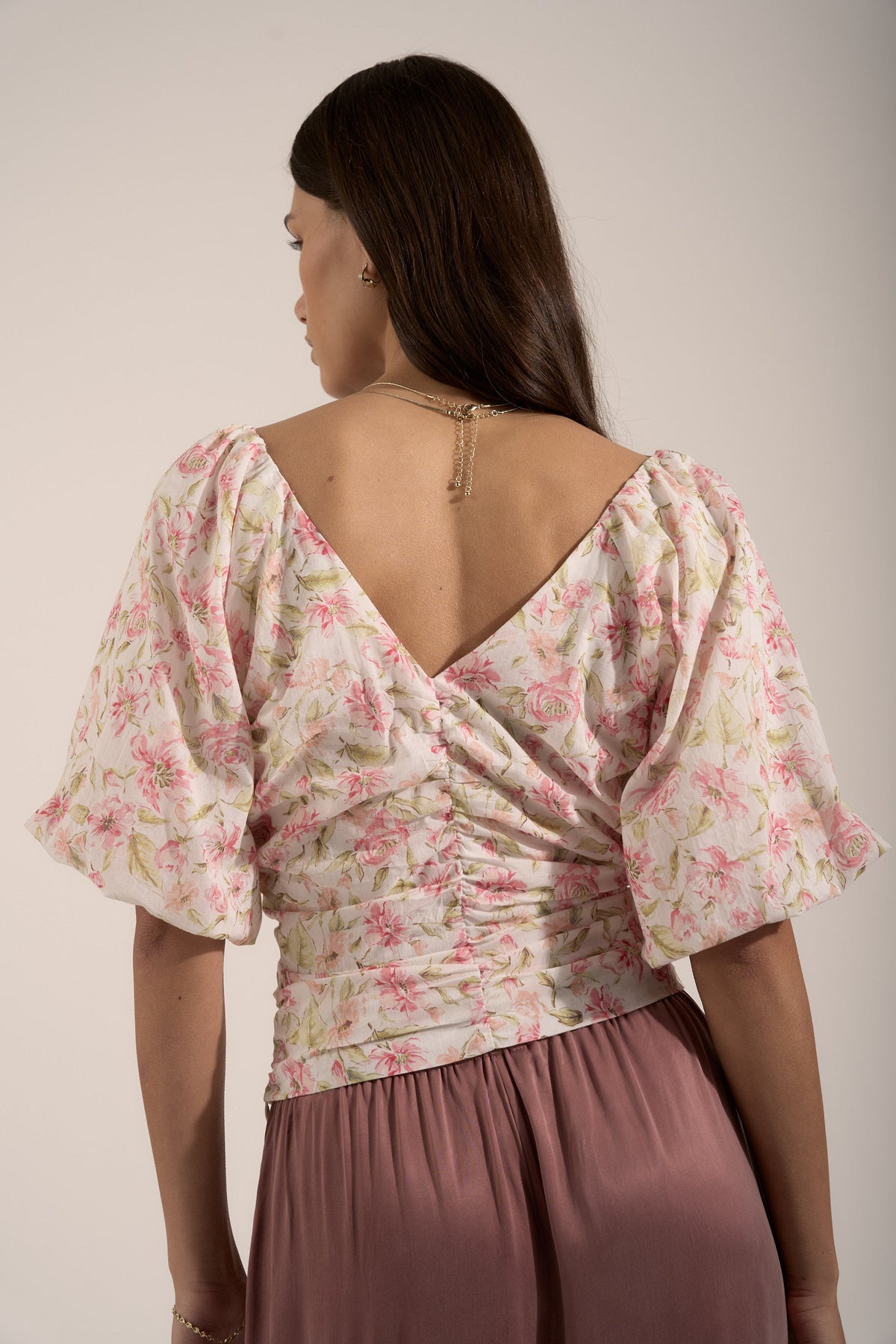 Petal Puff Detail Blouse