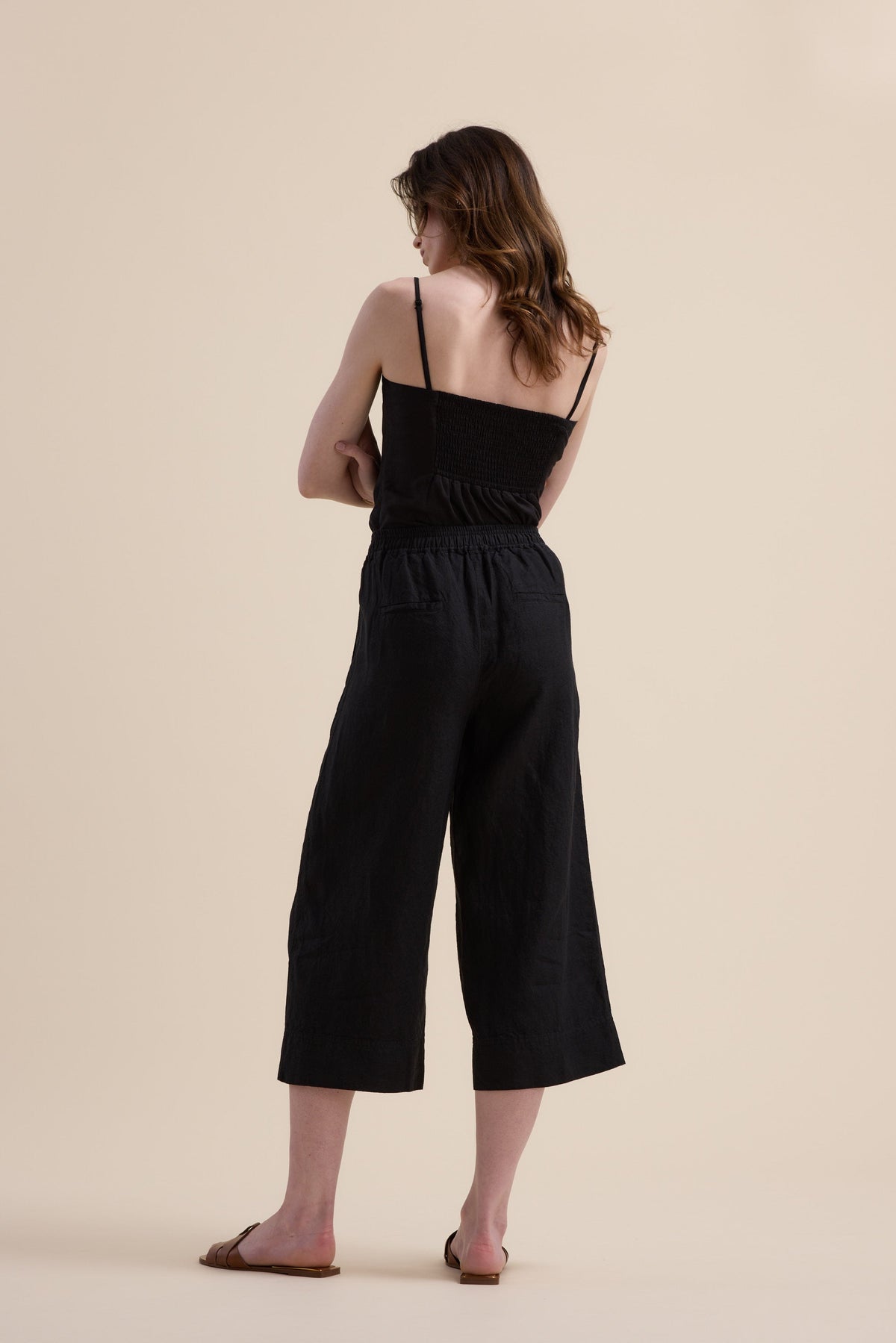 High Tide Linen Crop Pants