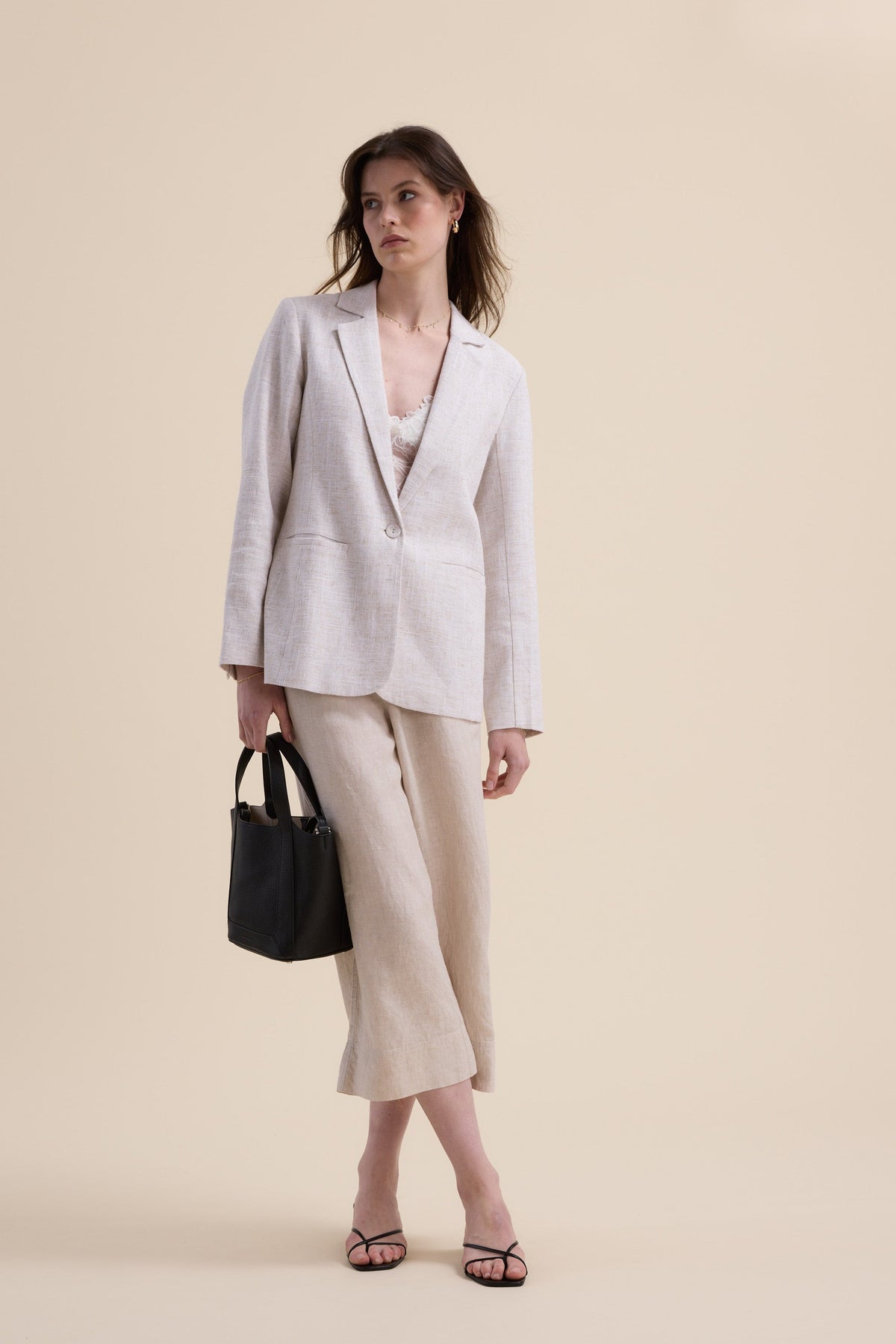High Tide Linen Crop Pants
