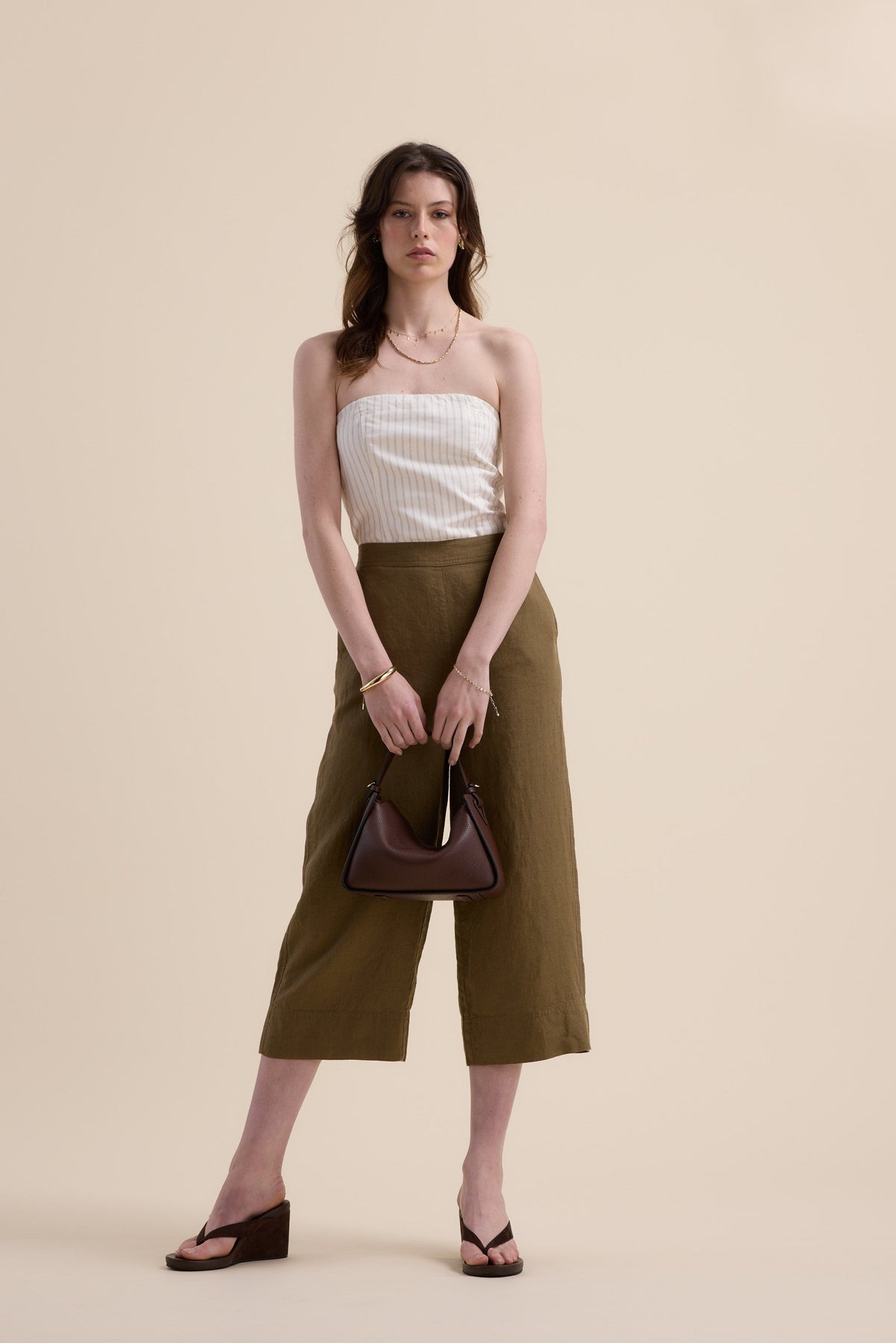 High Tide Linen Crop Pants