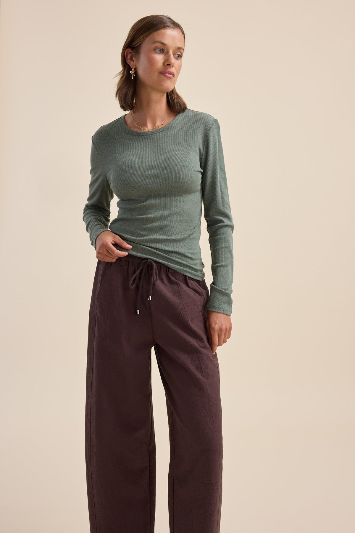 Elementary Basics Long Sleeve Rib Tee