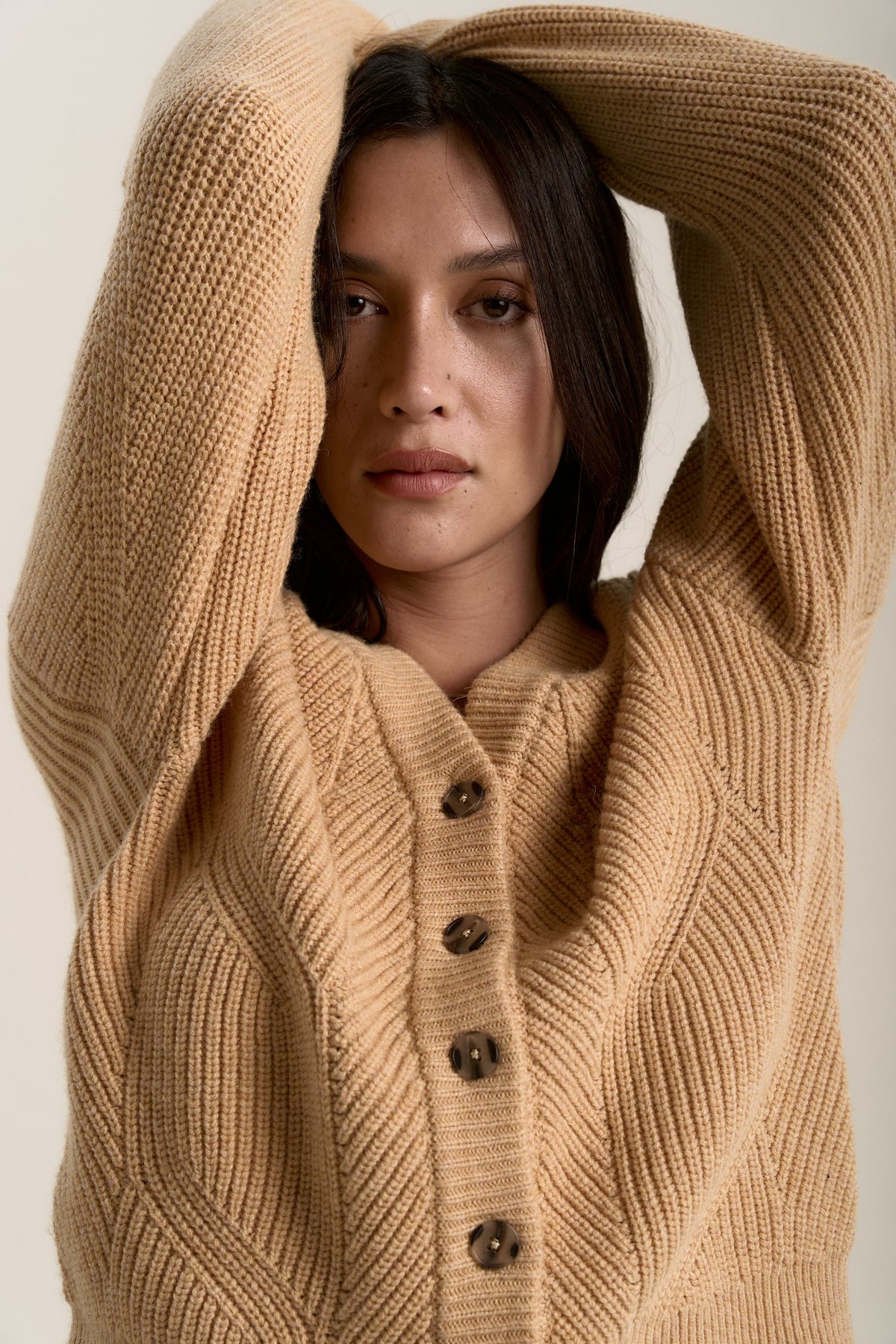 Olive Chunky Knit Cardigan