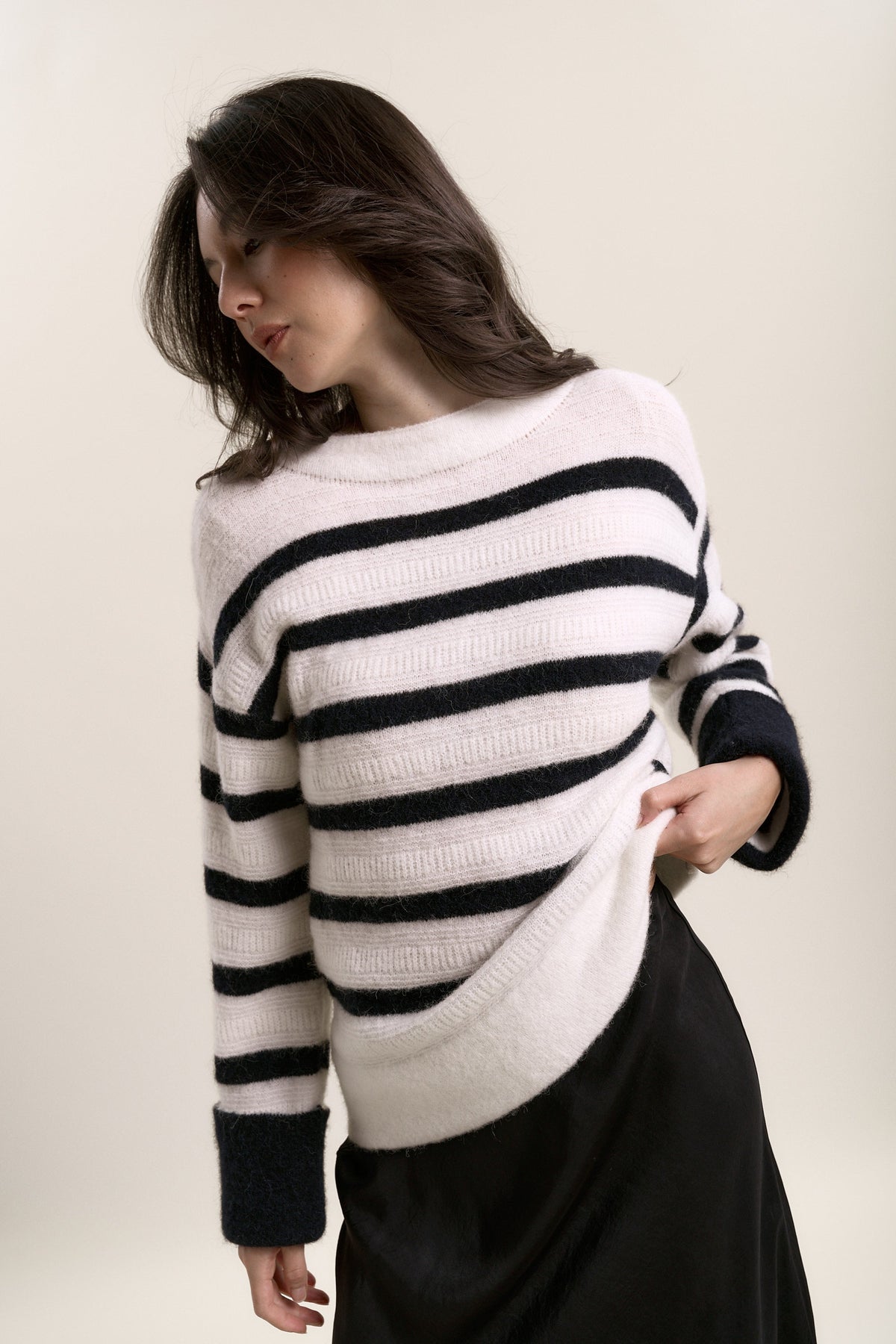 Gabby Luxe Whisper Striped Knit Sweater