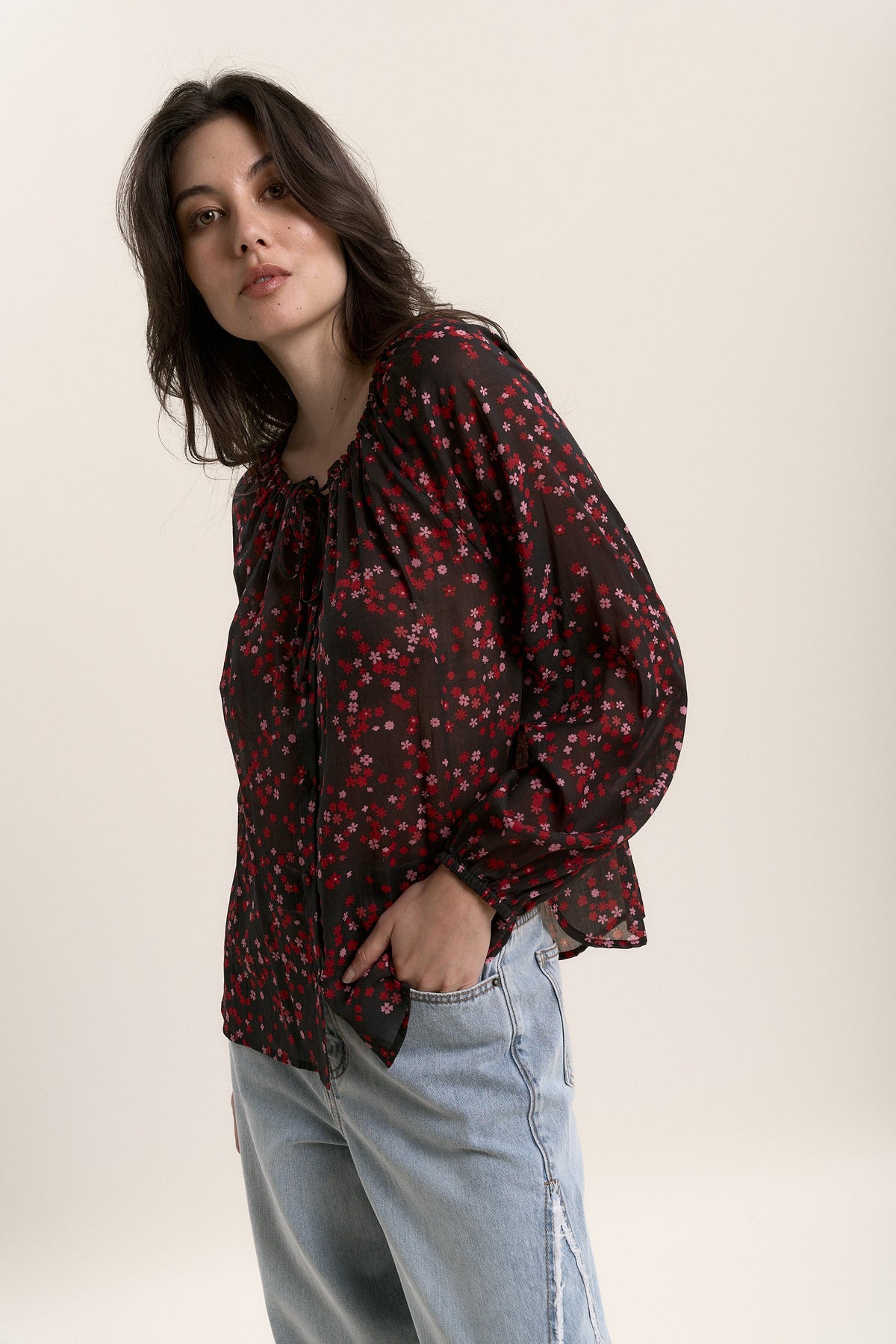 Annabelle Tie Neck Top