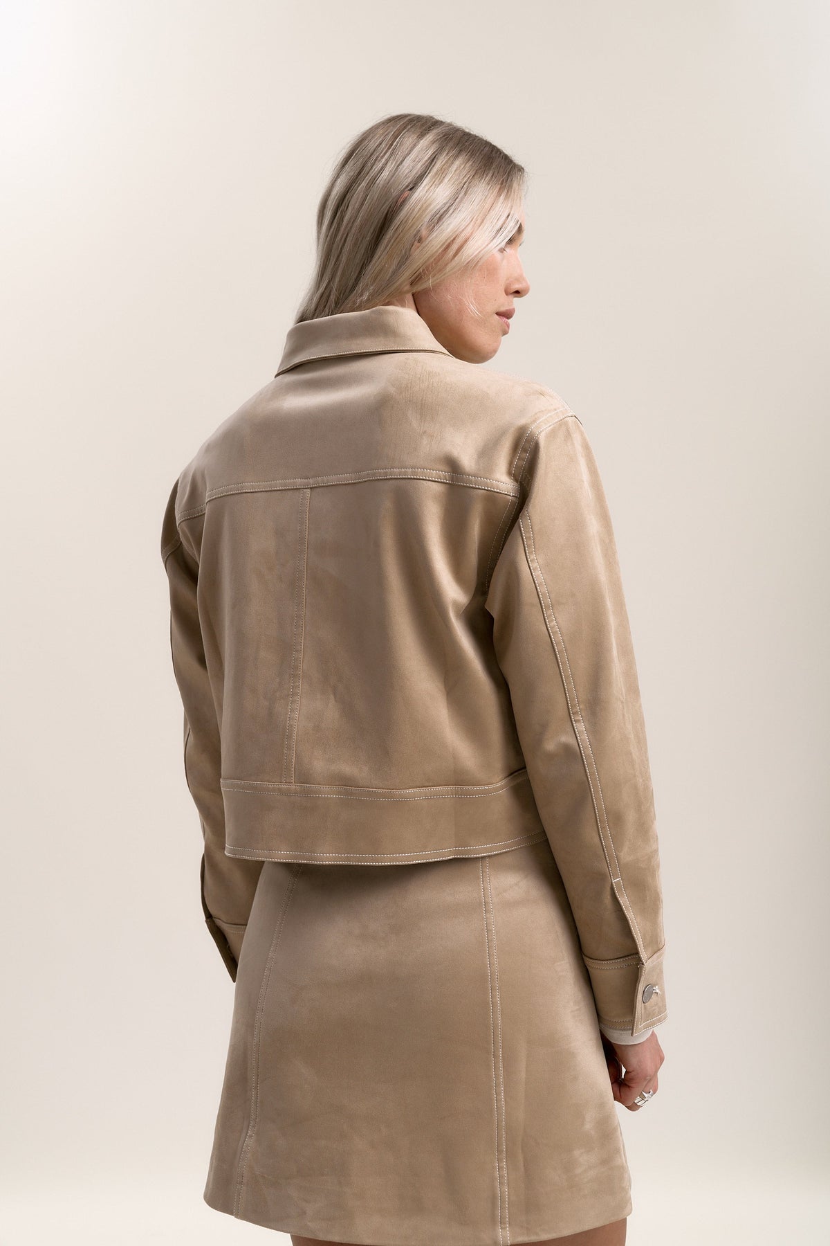 Sabrina Suedette Pocket Detail Jacket