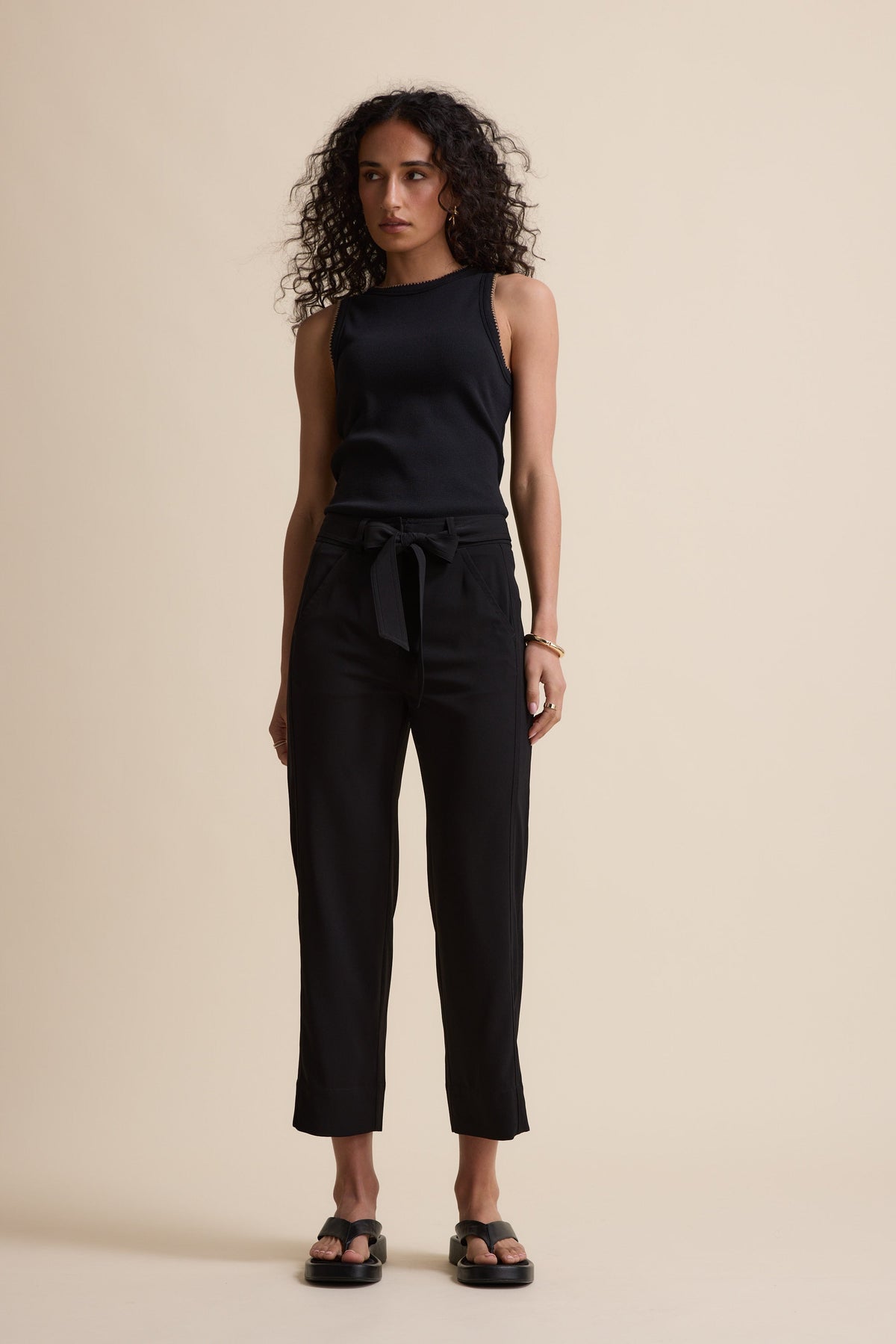 The Easy Care Belted Pants