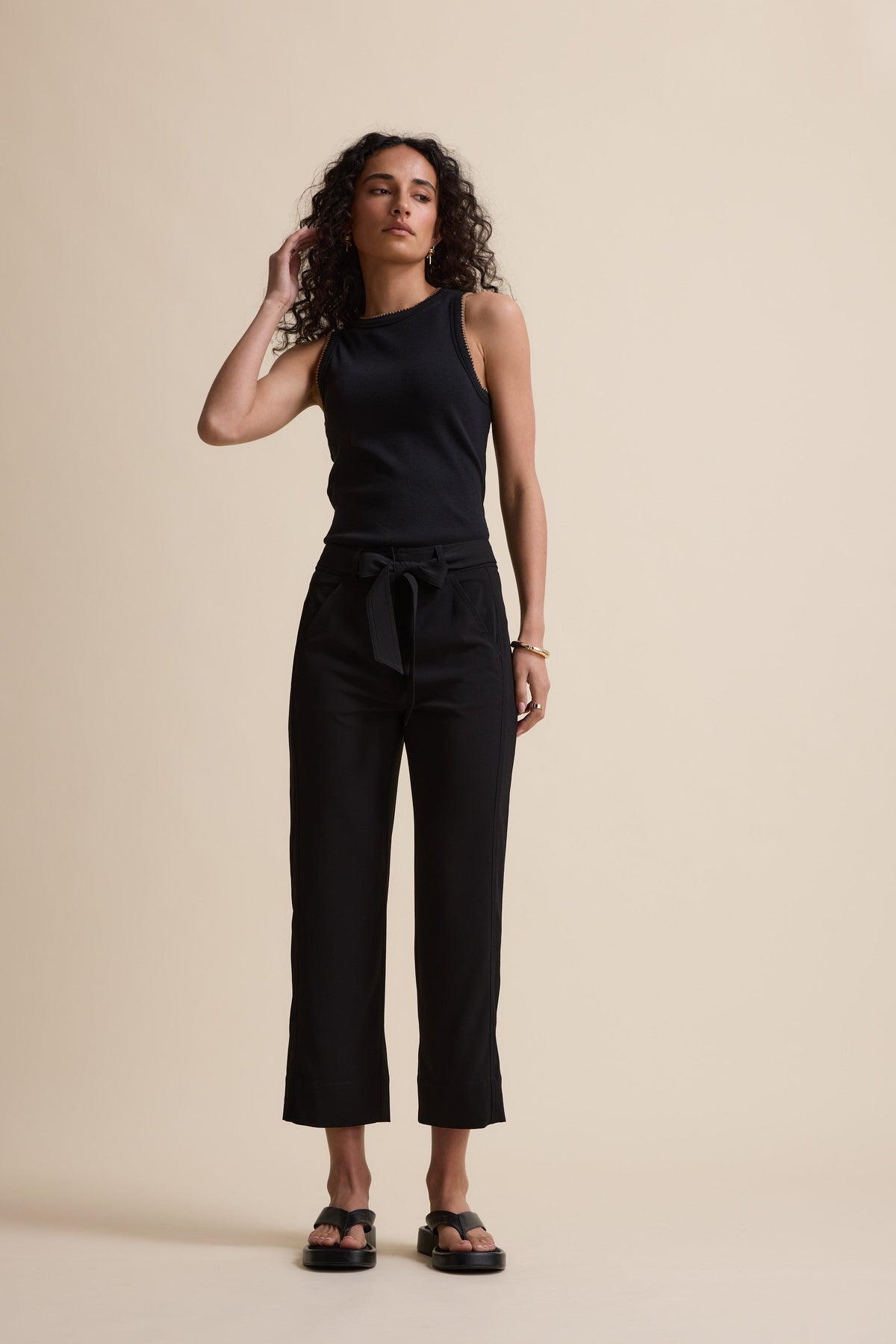 The Easy Care Belted Pants