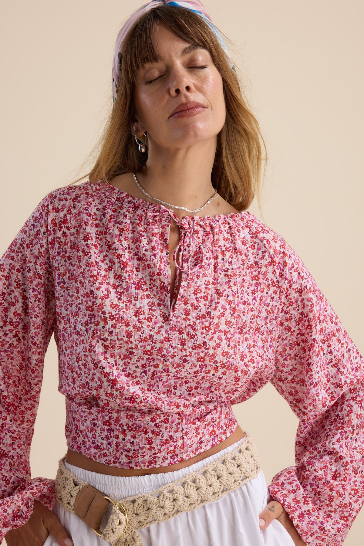 Alana Tie Neck Blouse