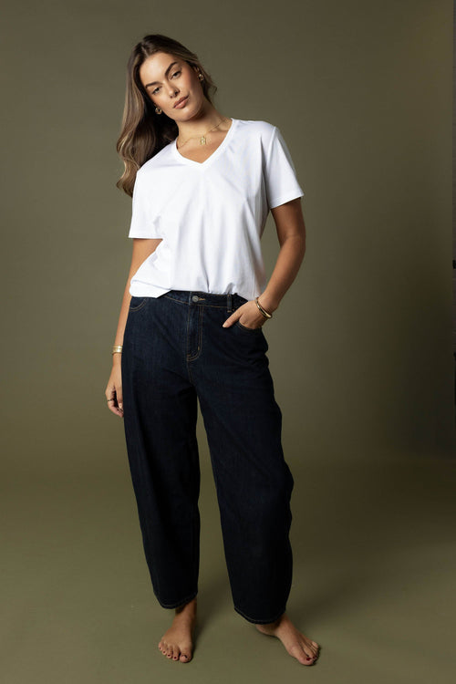 The Cropped Barrel Leg Jeans
