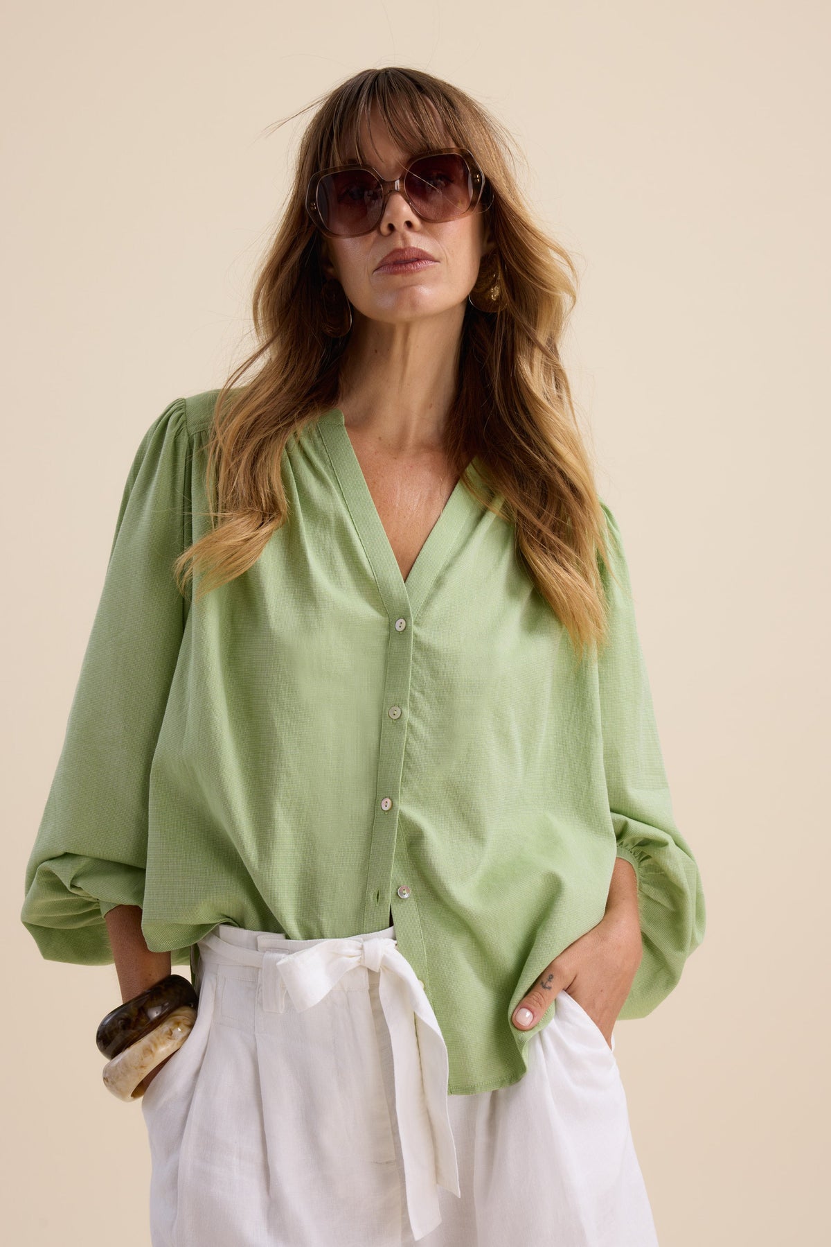 Isla Button Front Blouse