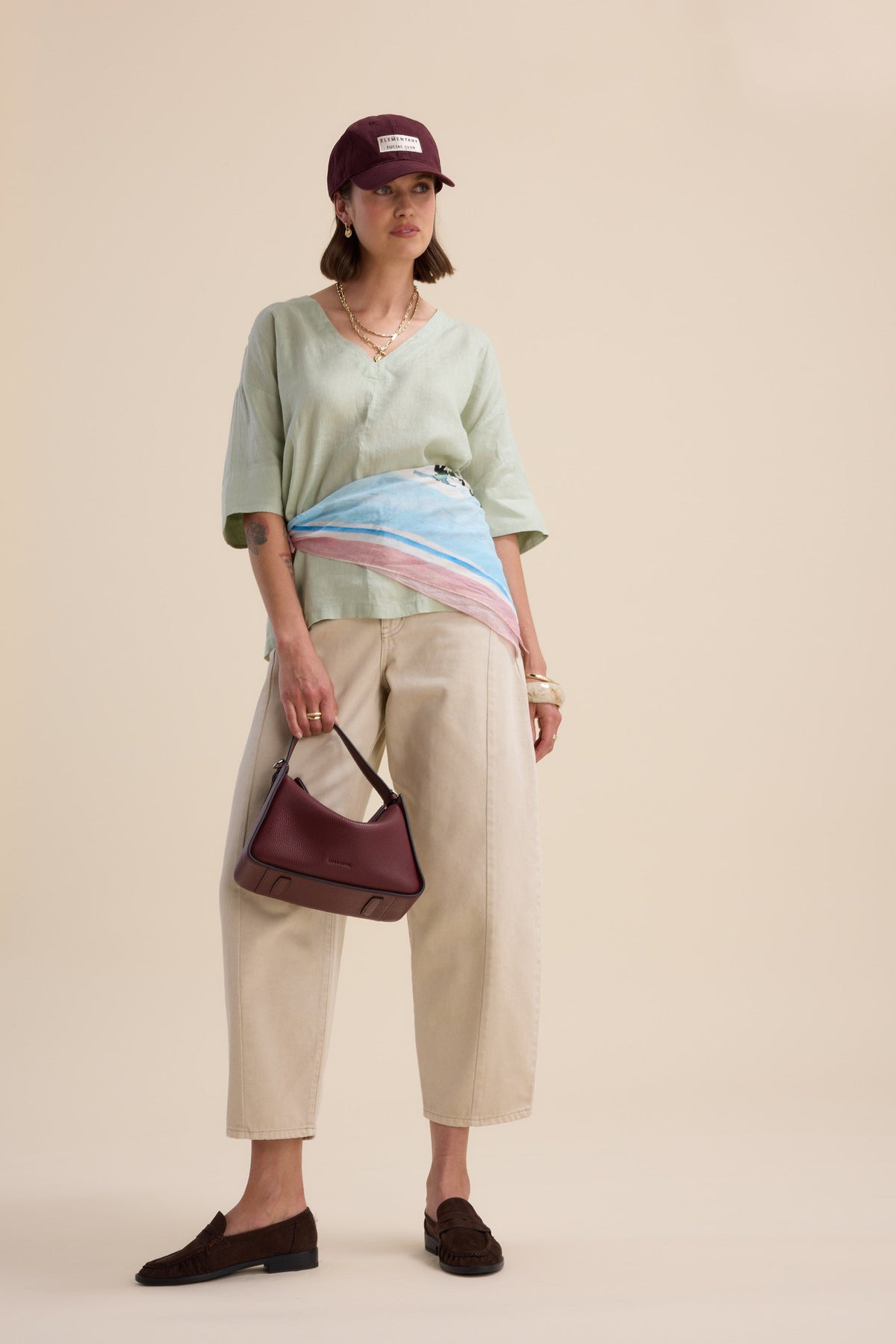 Elementary Oversized V Neck Top