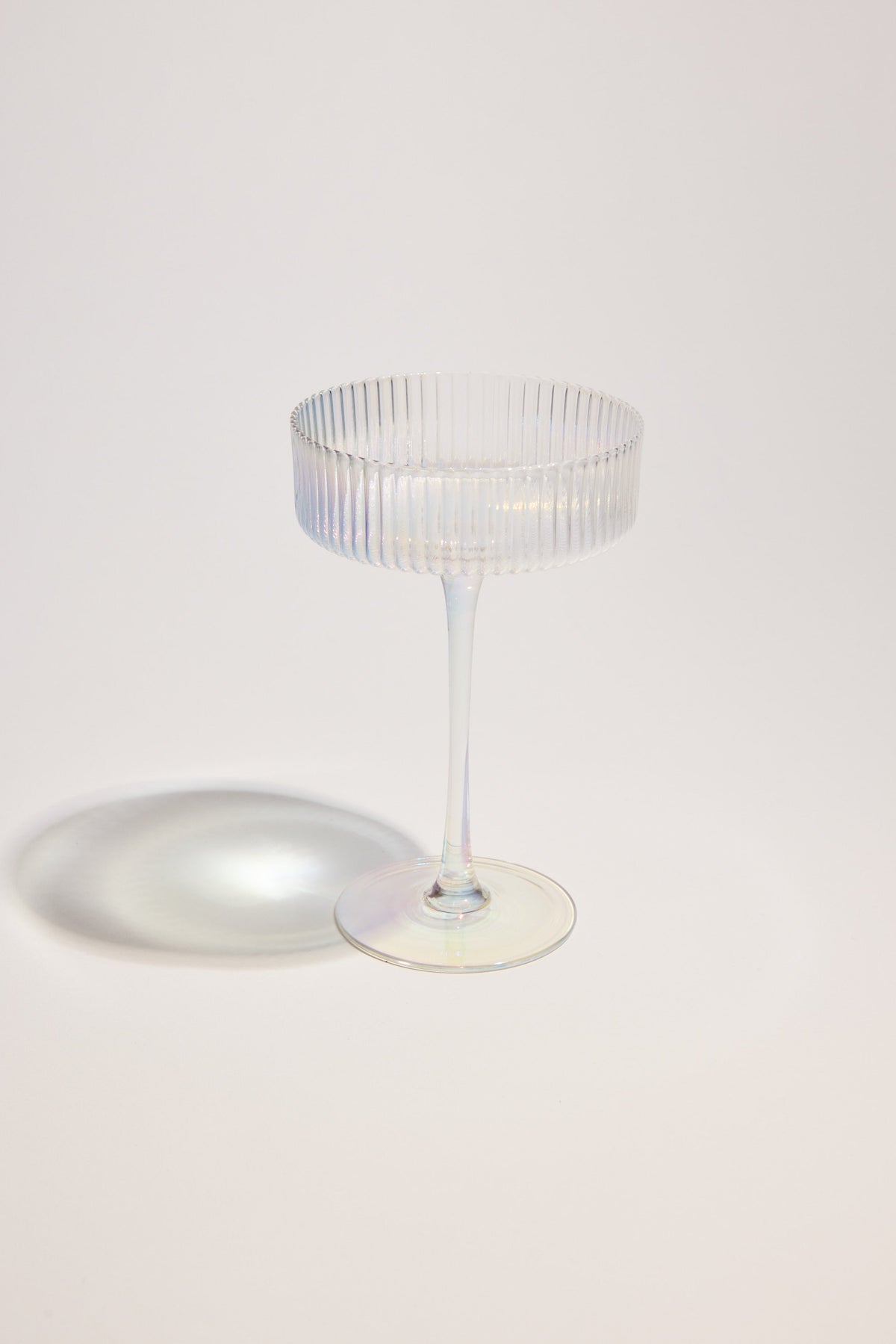 Homelab Iridescent Ribbed Cocktail Glass Set