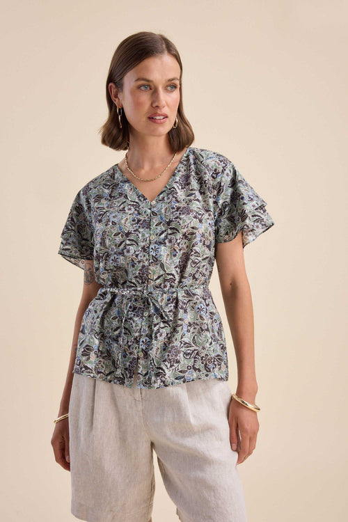 Layla Flutter Sleeve Top
