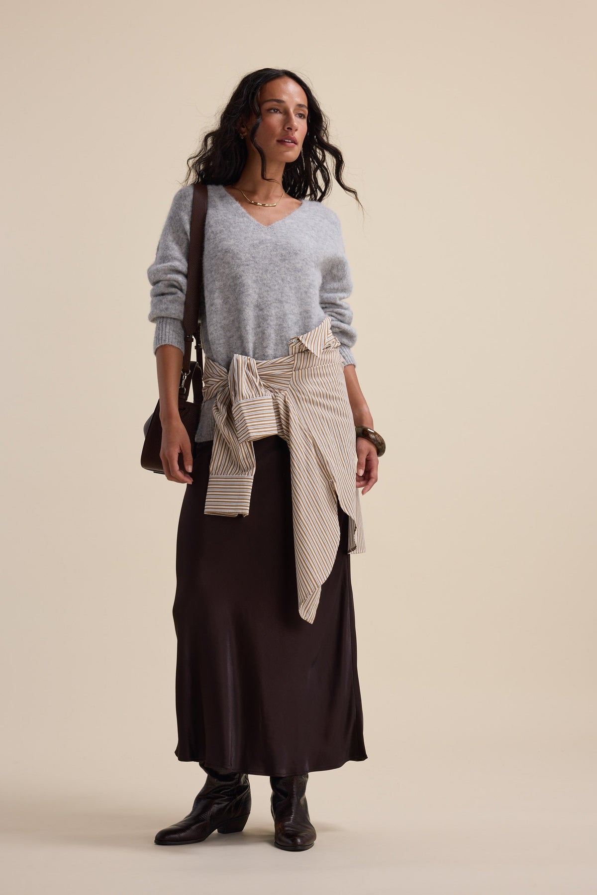 The Luxe Whisper Relaxed V Neck Sweater