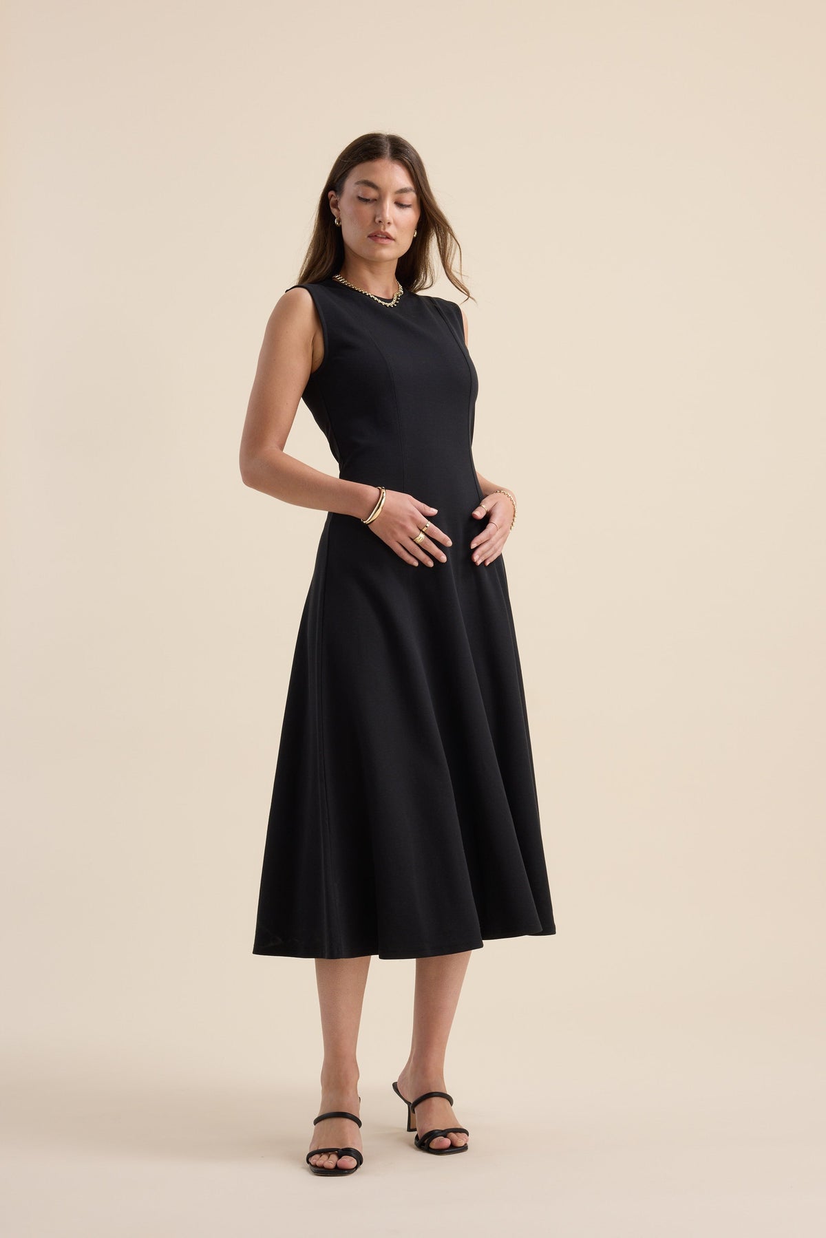 Elementary Sleeveless Midi Dress