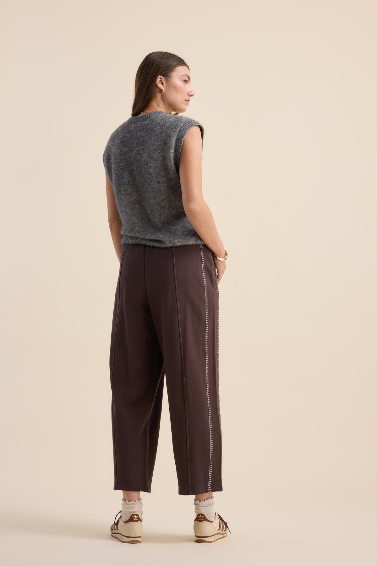 Elementary Blanket Stitch Barrel Trackpants
