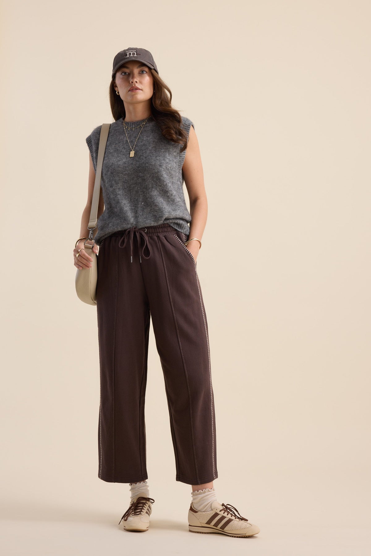 Elementary Blanket Stitch Barrel Trackpants