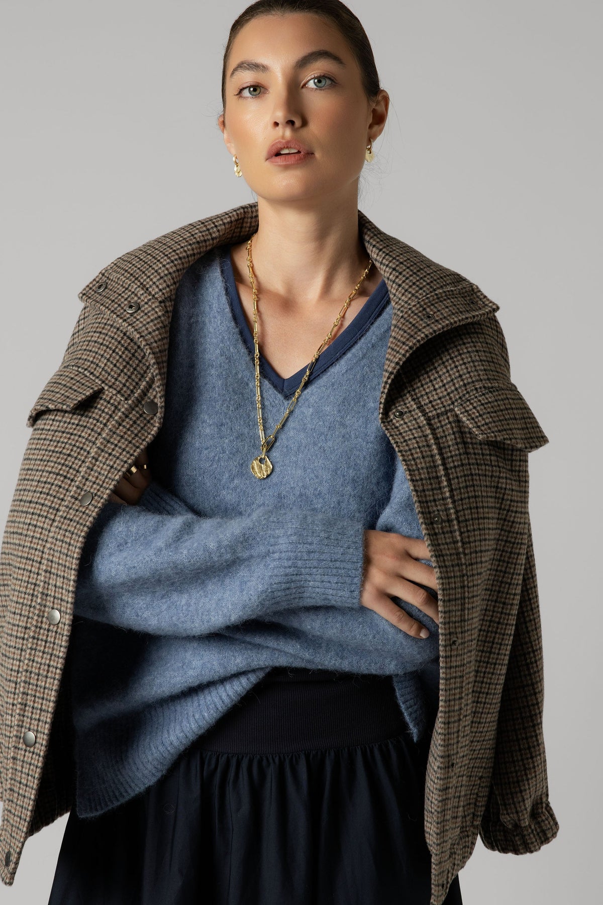 The Luxe Whisper Relaxed V Neck Sweater