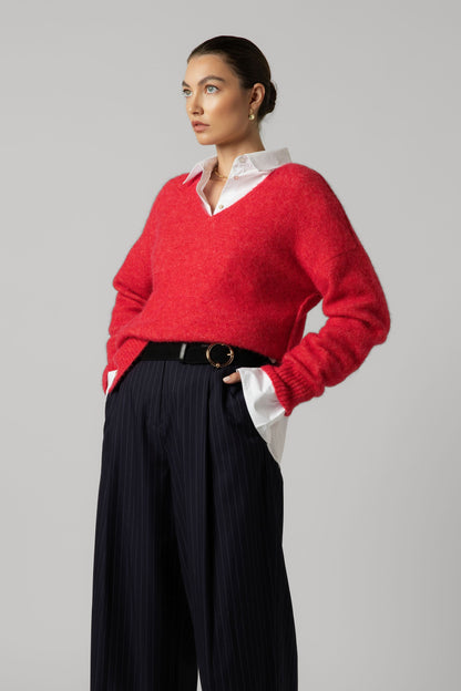 The Luxe Whisper Relaxed V Neck Sweater