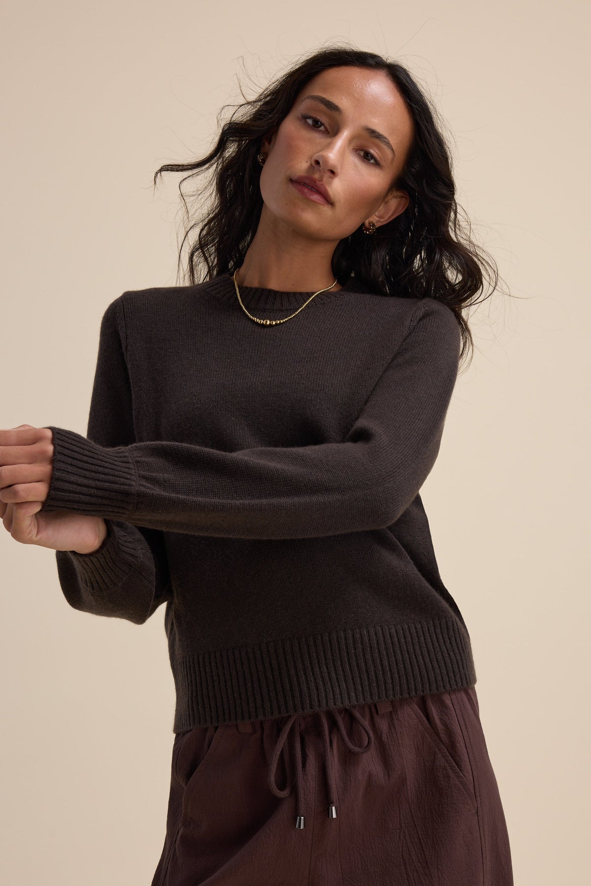 Elementary Cashmere Blend Crew Neck Sweater