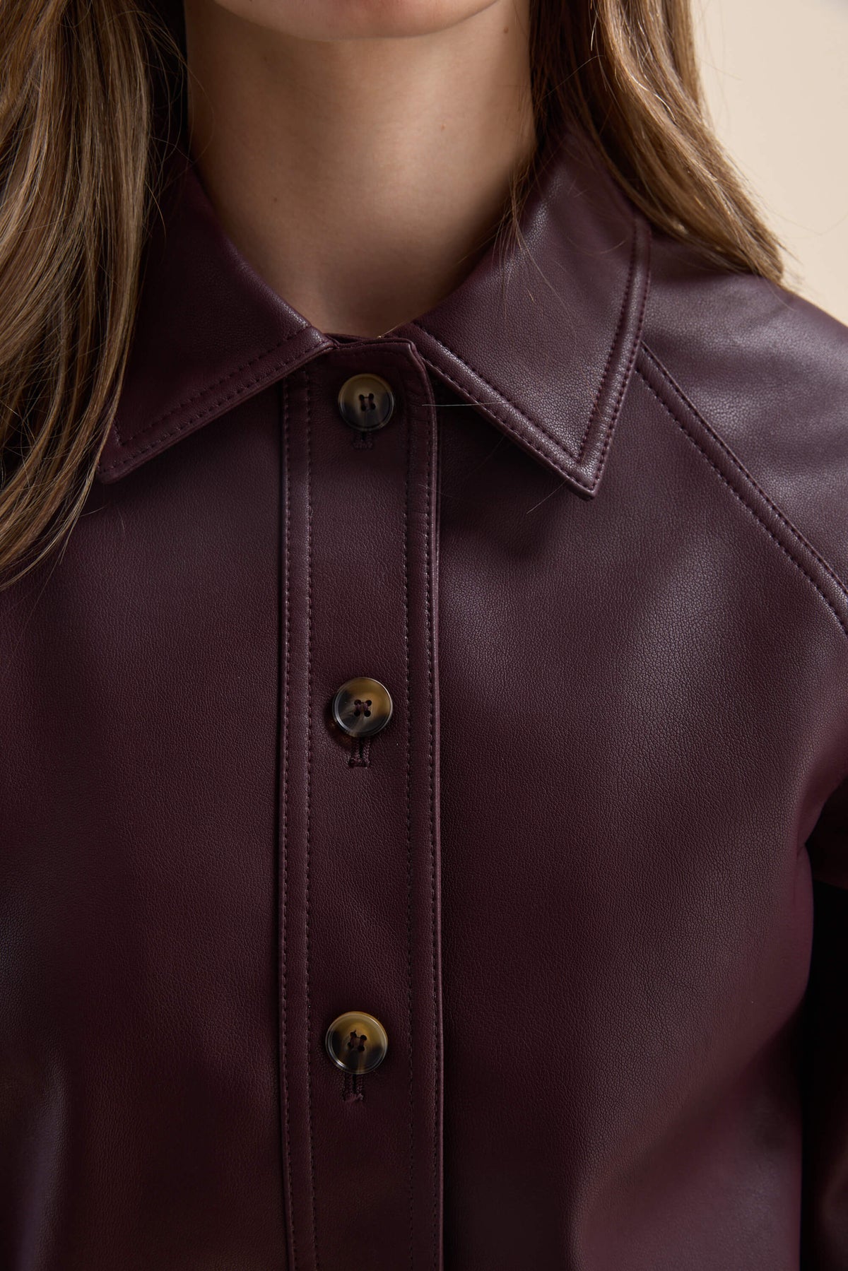 Ember Faux Leather Bomber Jacket