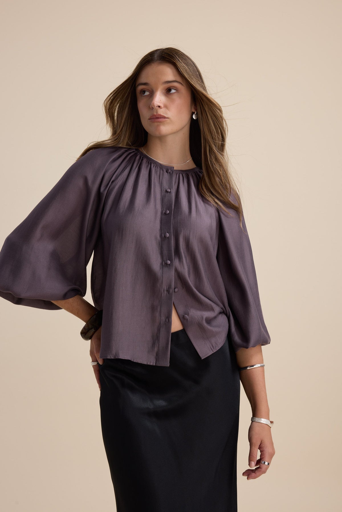 Vivian Button Front Blouse