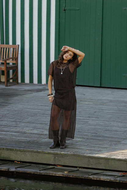Ari Sheer Midi Skirt