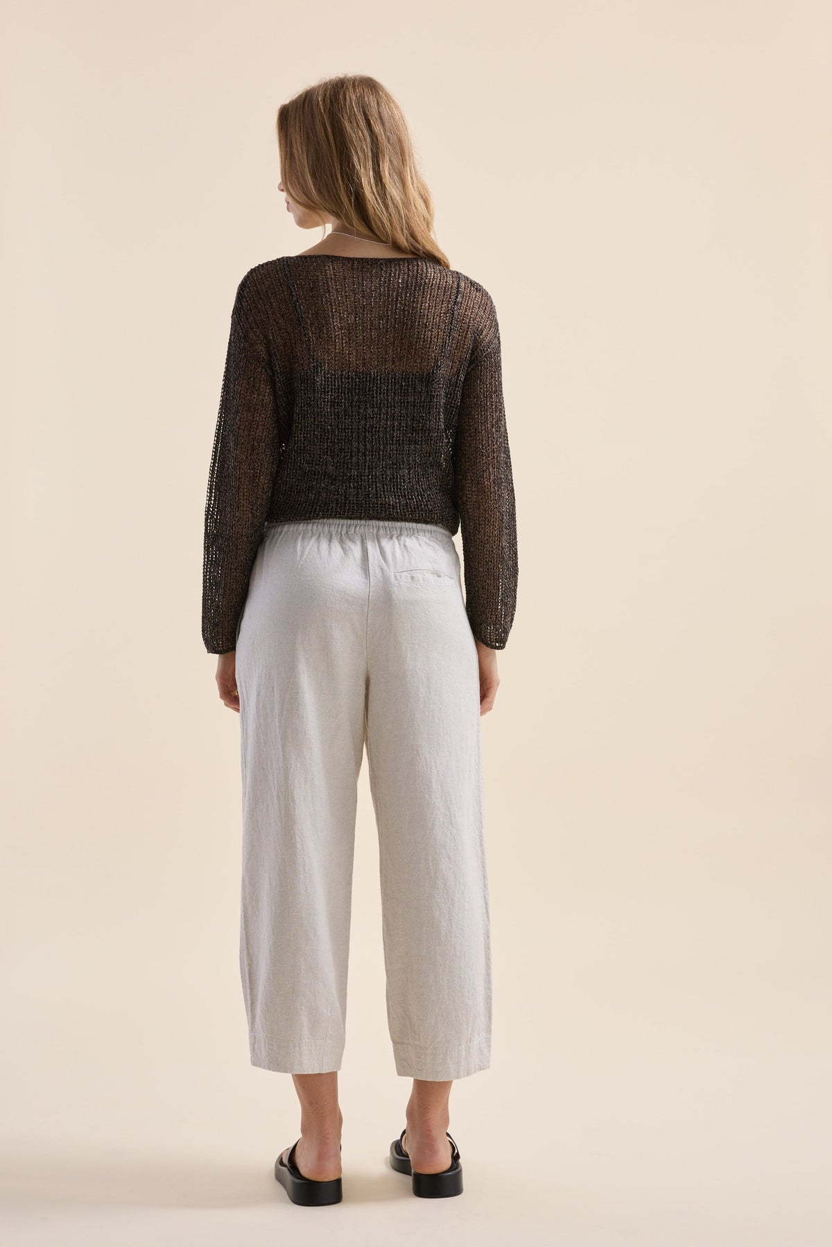Elementary Linen Barrel Leg Jogger
