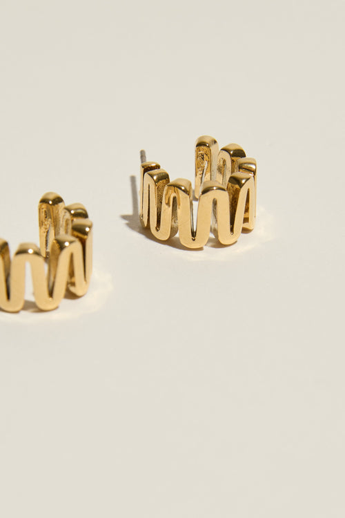 Atelier 19 Squiggle Hoop Earrings