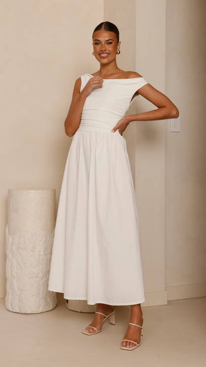 Immy Midi Dress - White