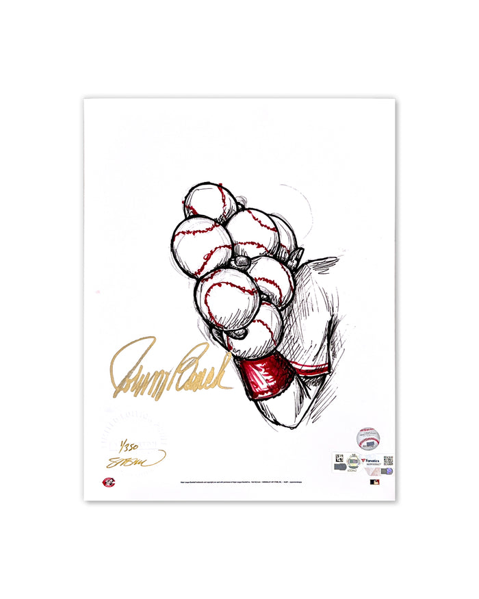 7-Ball Grip Ink Sketch (Johnny Bench)
