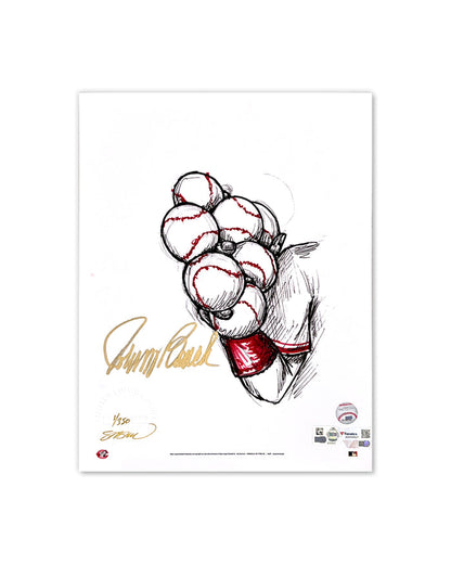 7-Ball Grip Ink Sketch (Johnny Bench)