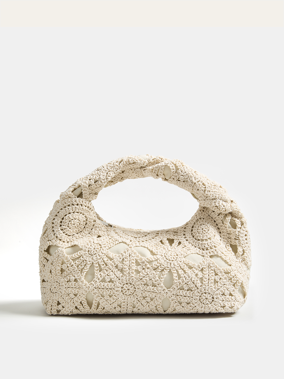 Crochet Hollow Handheld Hobo Bag