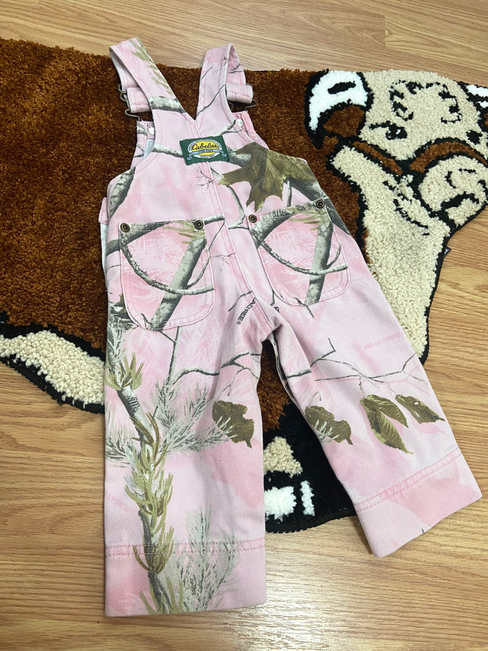 Vintage Cabela's Pink Camo Realtree Overalls, Size 6 Months - Deer Creek Mercantile