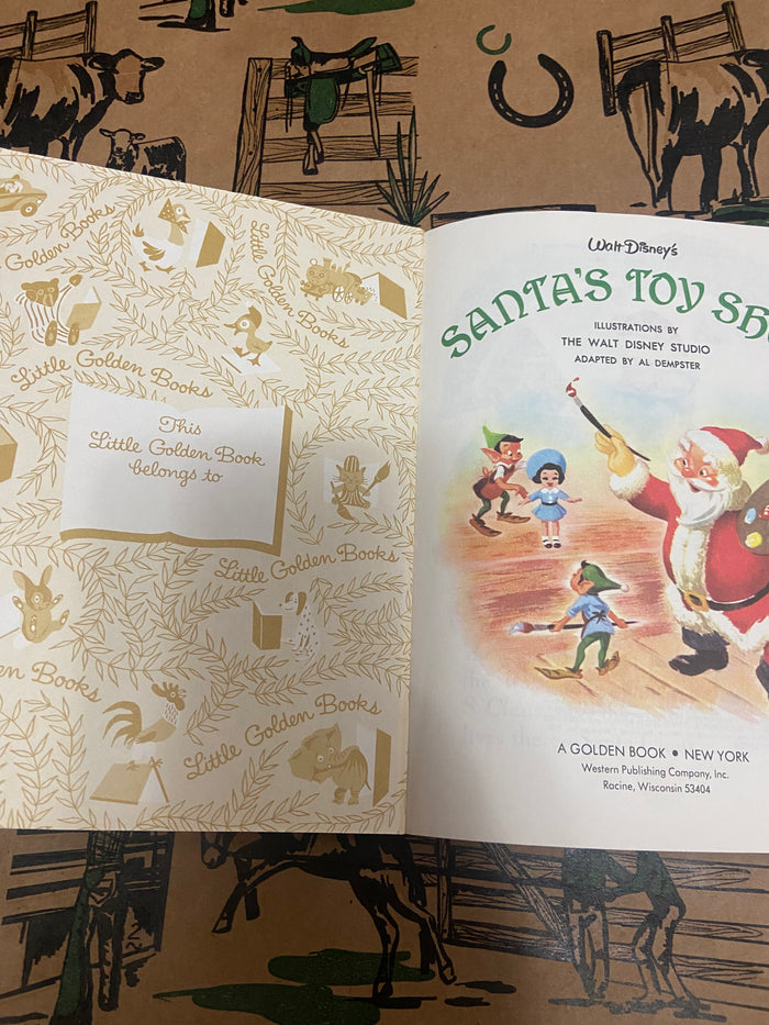 Vintage Little Golden Book - Santa's Toy Shop (White Cover) - Deer Creek Mercantile