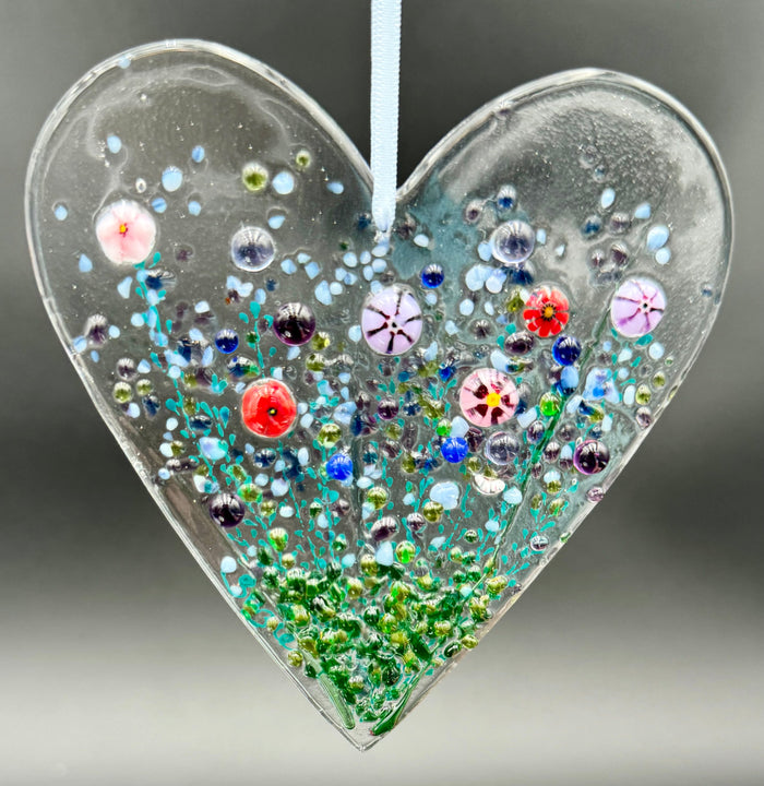 Murrini Suncatcher Purple With Pink and Red